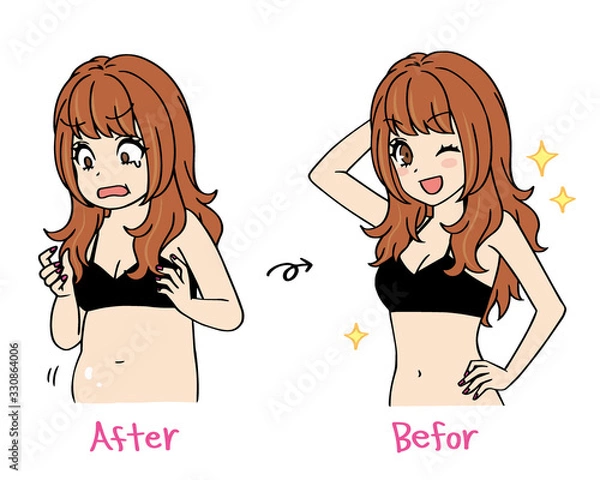 Obraz ダイエット　ビフォーアフター
