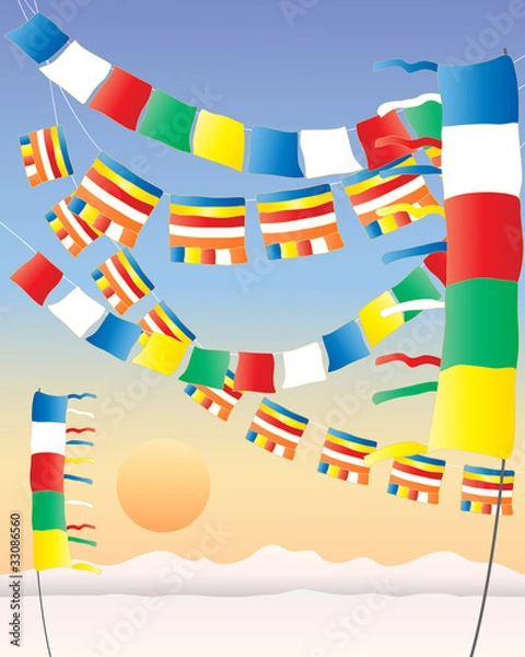 Obraz buddhist prayer flags