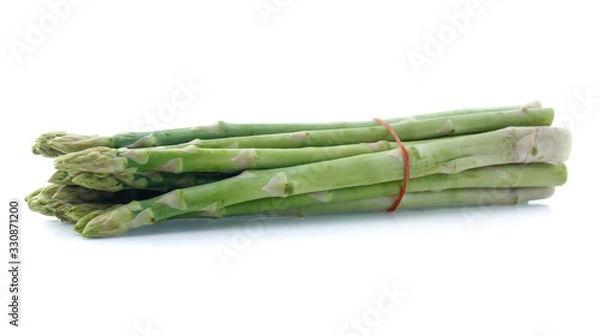 Fototapeta Asparagus on white background