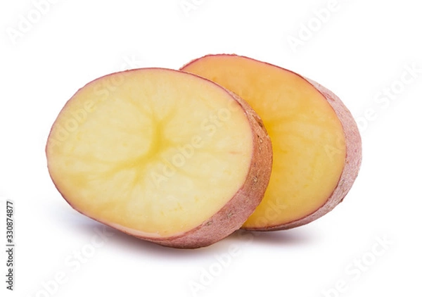 Fototapeta clipping path rocco red potato isolated on white background