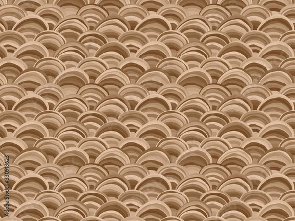 Fototapeta スズメバチの巣の模様_シームレスパターンイラスト