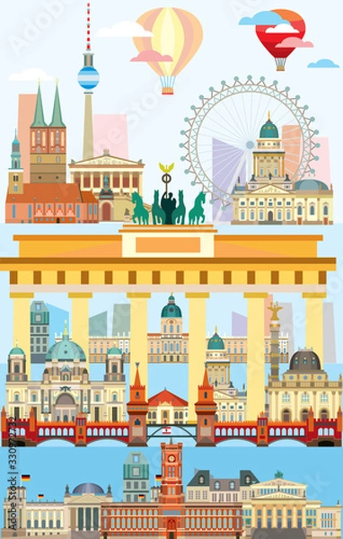 Obraz Berlin skyline vector 10