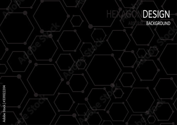 Obraz Abstract hexagon or digital technology background. Vector design for tecnology