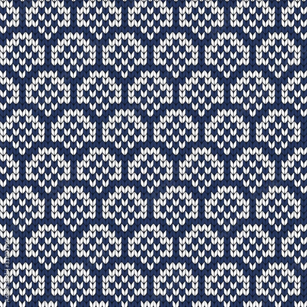 Obraz Knitted seamless Chinese pattern scales