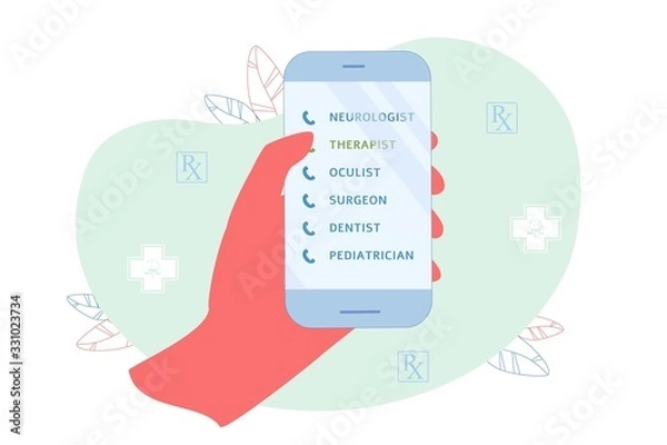 Obraz Convenient List Phone Numbers Different Doctors.