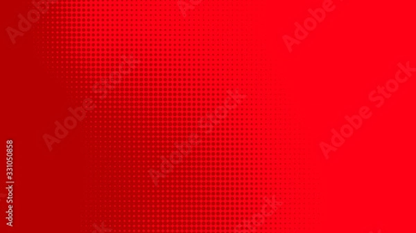 Obraz Dots halftone red color pattern gradient texture with technology digital background. Dots pop art comics with summer background.