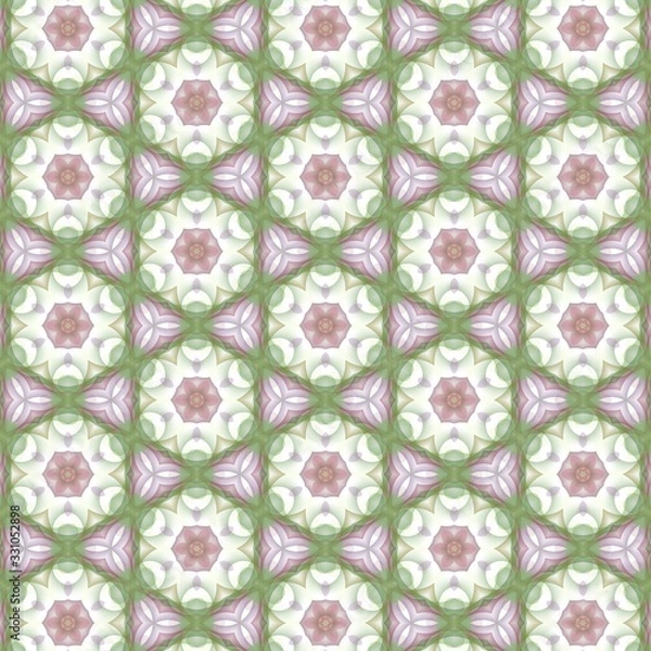 Fototapeta Trendy seamless Floral Pattern background. geometric intersecting striped illustration for wallpaper banner fabric garment digital printing graphic or concept design