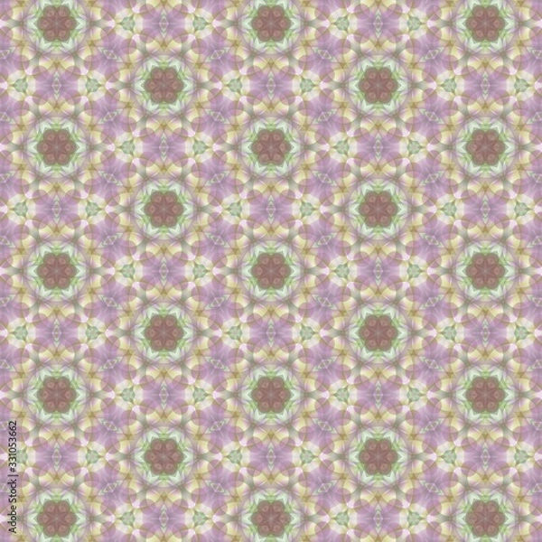 Fototapeta colorful kaleidoscopic pattern background. geometric intersecting striped illustration for wallpaper banner fabric garment digital printing graphic or concept design
