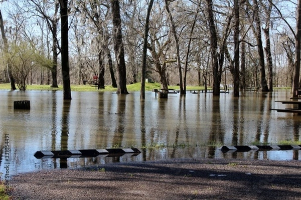 Obraz flooded picnic area