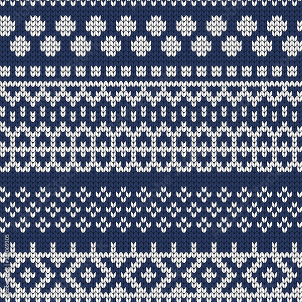 Obraz Vector seamless fair isle pattern