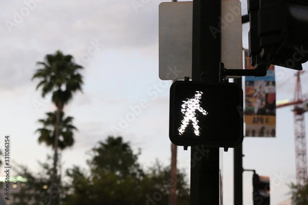 Obraz digital walk sign at the cross walk