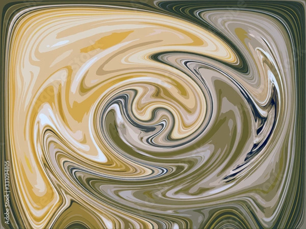 Fototapeta Liquid speedy movement around turning point. Abstract circle background