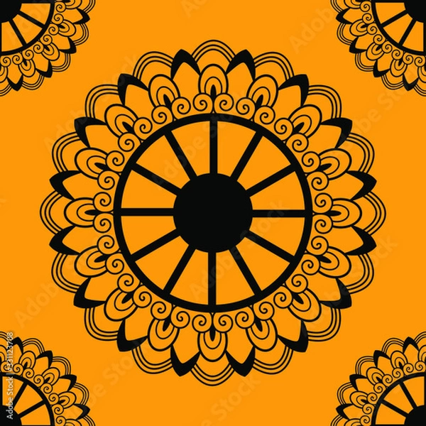 Fototapeta Mandala seamless pattern background