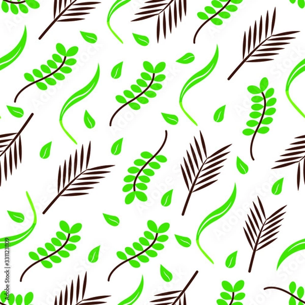 Fototapeta Leaves seamless pattern