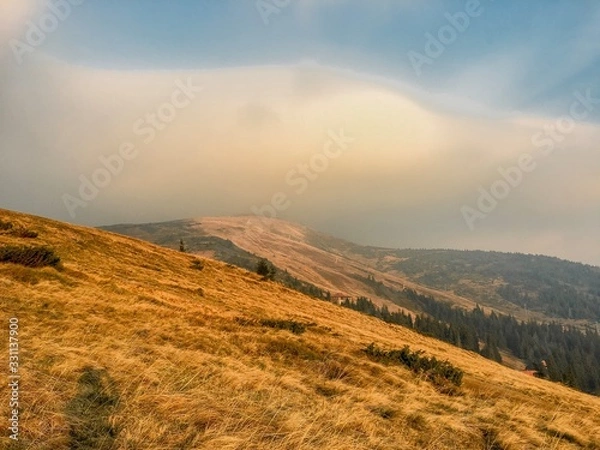 Obraz sunset in the mountains