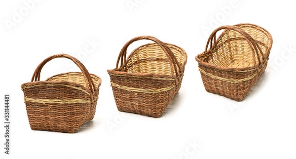 Fototapeta empty basket on white background 