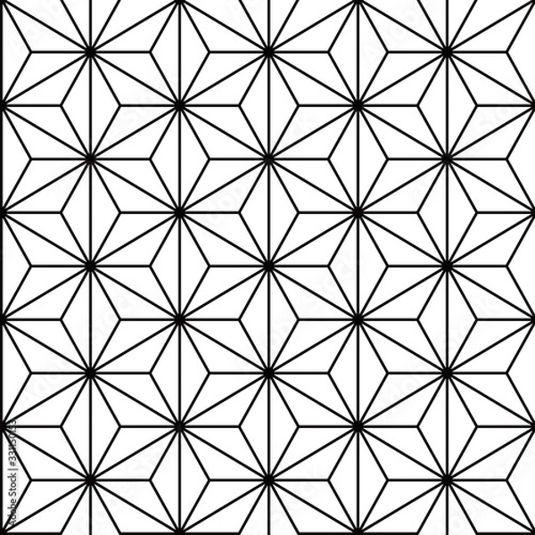 Obraz 日本の伝統模様　麻の葉