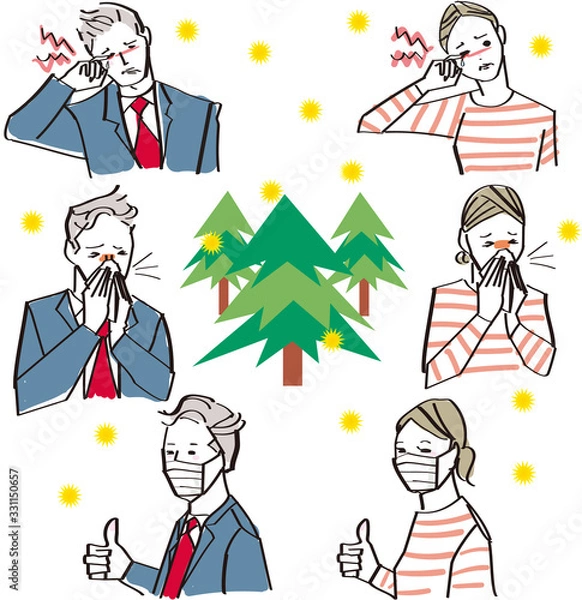 Obraz 花粉症 体調不良 男性 女性