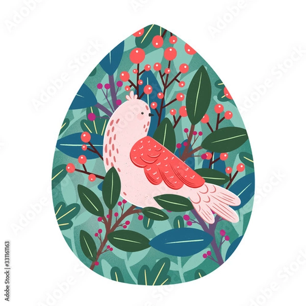 Obraz Cute hand drawn easter egg