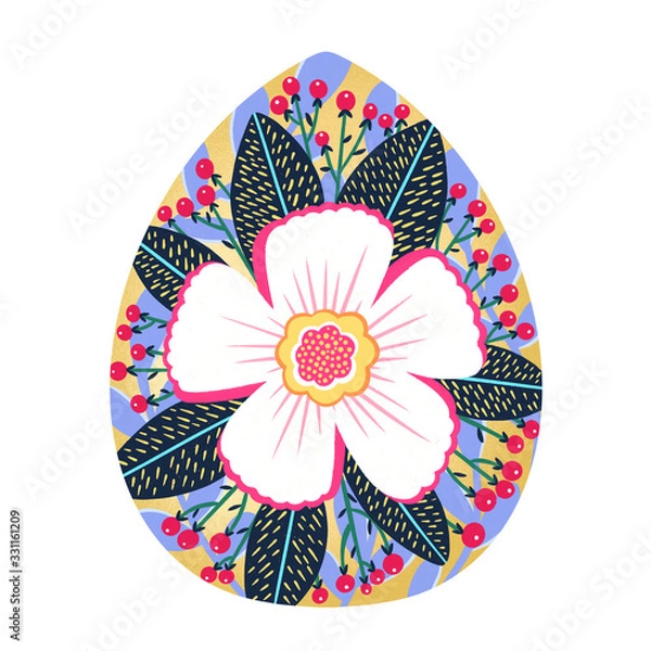 Obraz Cute hand drawn easter egg