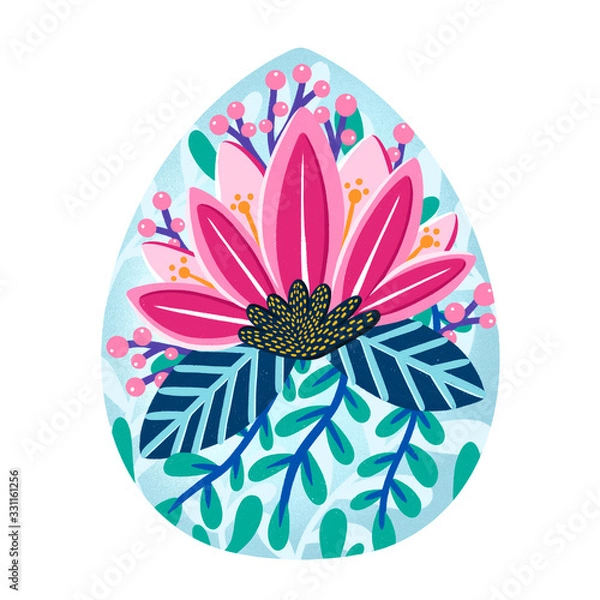 Fototapeta Cute hand drawn easter egg