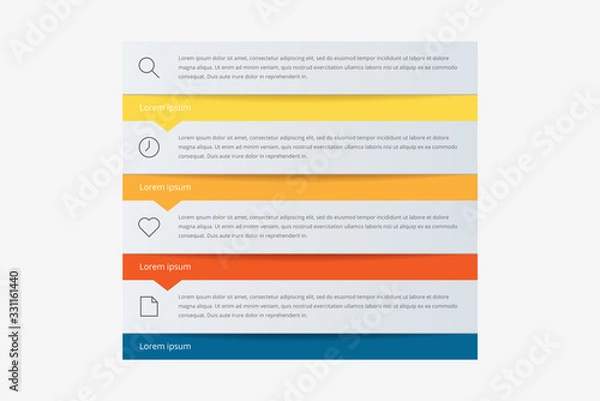 Fototapeta Modern vector abstract infographic with 4 steps or processes elements and marketing icons. Business concept timeline.