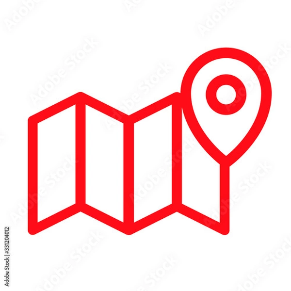 Fototapeta Map pointer, location icon