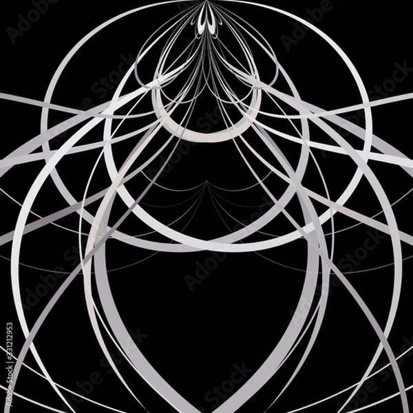 Obraz drawing in the gothic style on a black background