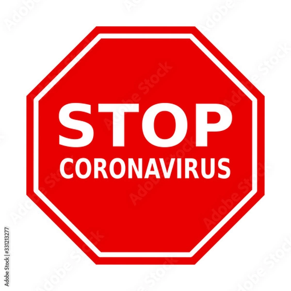 Obraz znak stop coronavirus