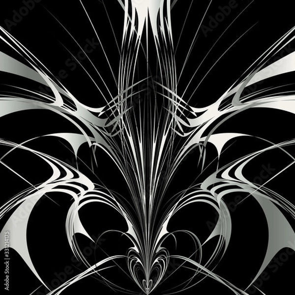 Obraz drawing in the gothic style on a black background