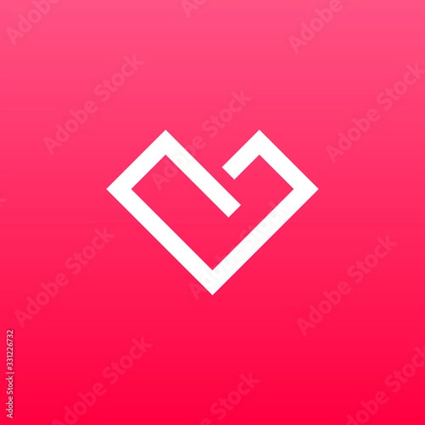 Obraz Cornered Heart Logo