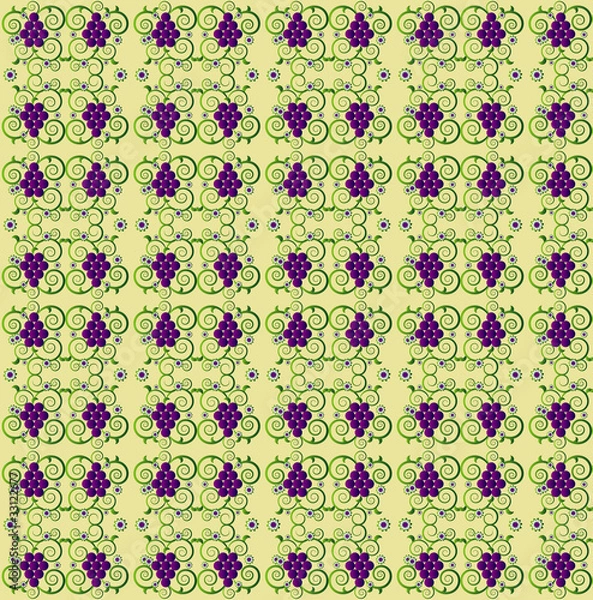 Fototapeta pattern with grape seamless texture
