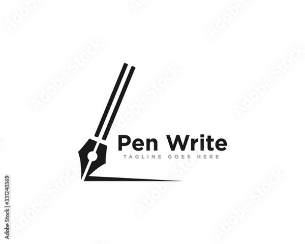 Obraz Pen Write Logo Icon Design Vector