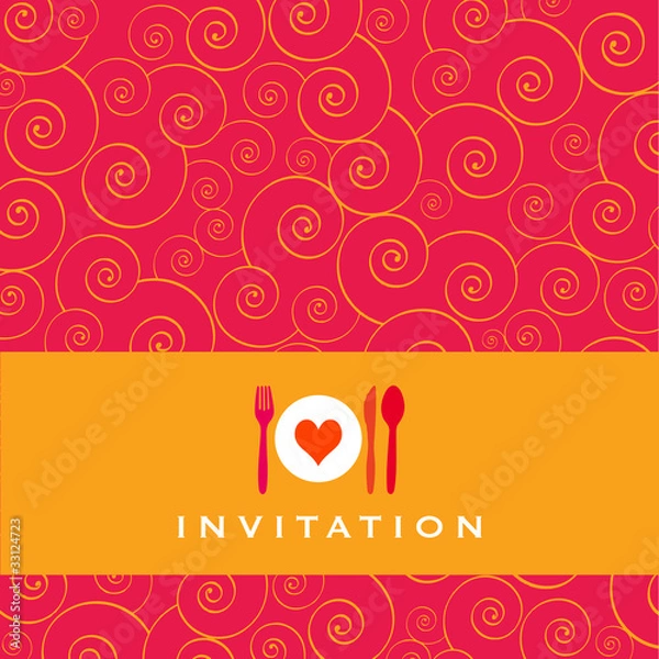 Fototapeta Dinner invitation