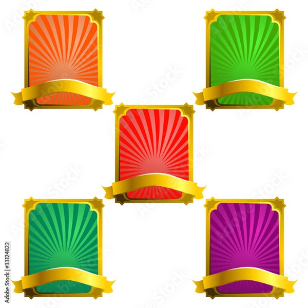 Obraz decorative frames with ribbons