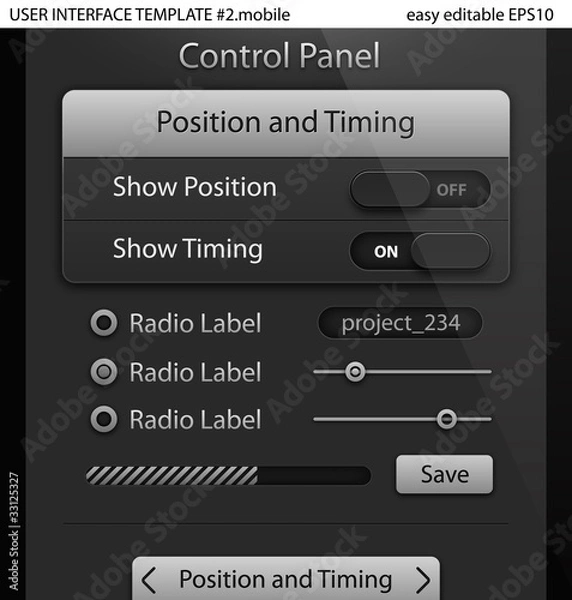 Fototapeta UI elements for Tablet PC or Smart phone