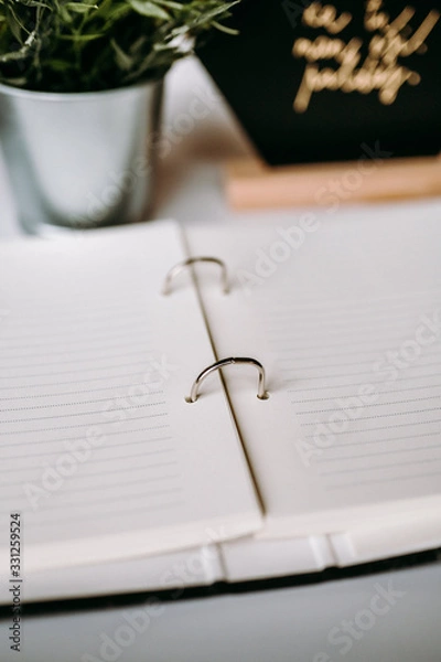 Fototapeta notebook spreads open