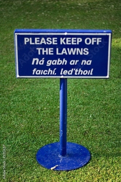 Fototapeta keep off the grass