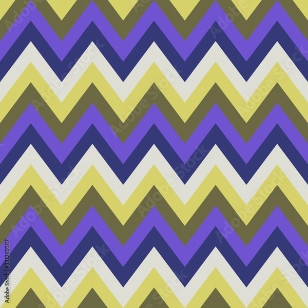 Obraz Zigzag pattern seamless vector illustration. Chevron pattern for clothing fabric prints, web design, home textile, wrapping paper.