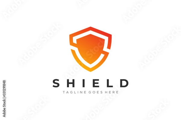 Obraz Letter S Shield Security Logo Protection Symbol Vector Logo Design