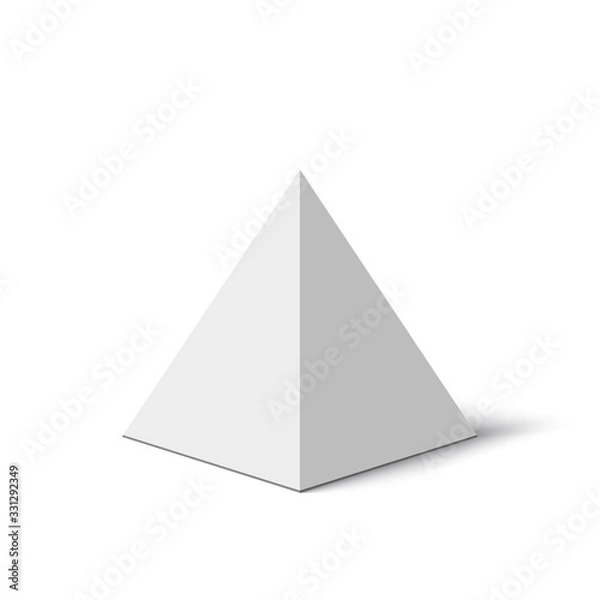 Obraz White pyramid. Vector illustration.