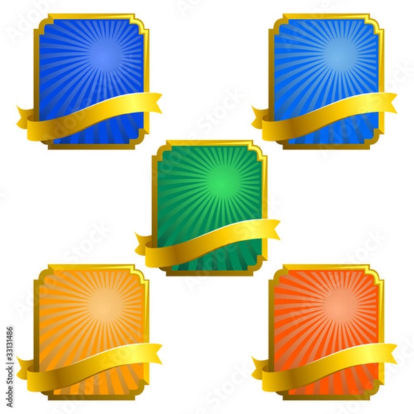 Obraz decorative frames with ribbons