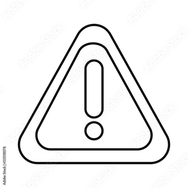 Obraz warning sign, line style icon