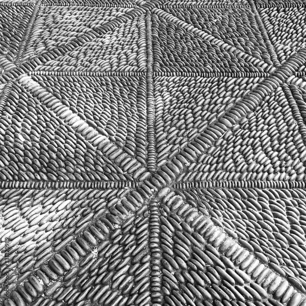 Fototapeta Geometric pattern stone floor