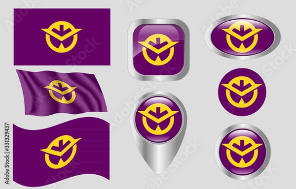 Fototapeta Flag of Okayama, Japan