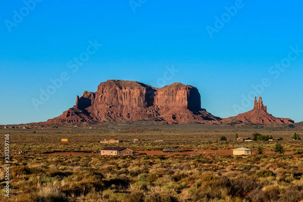 Fototapeta View to the Red Rocks in the Monument Valley, USA