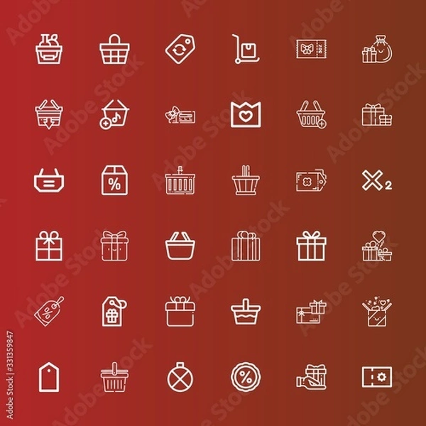 Fototapeta Editable 36 offer icons for web and mobile