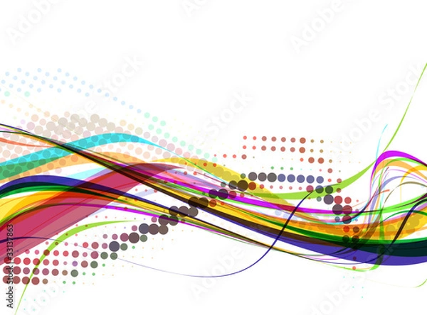 Fototapeta abstract wave line background