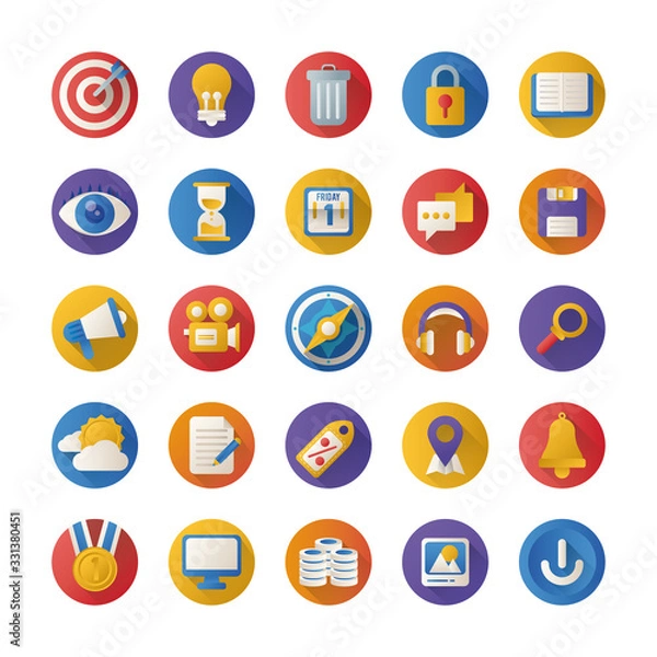 Obraz bundle of miscelaneous set icons