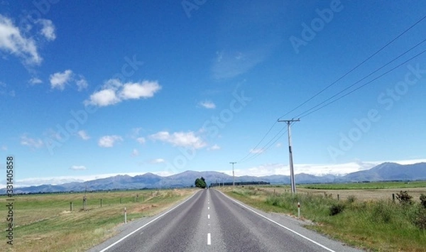 Obraz Auf dem State Highway 83, Neuseeland, Südinsel